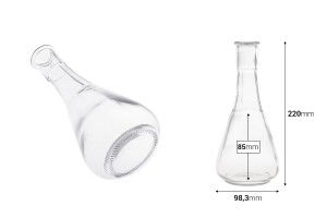 Karaffe 500 ml für Getränke und Öl-εικόνα_διαστάσεις