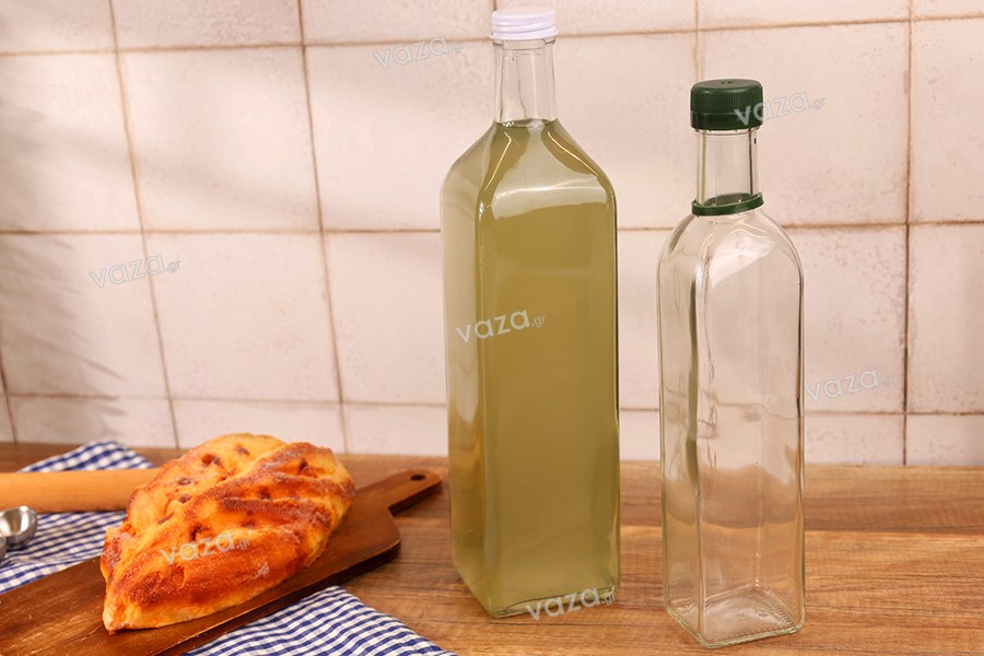 Γυάλινο μπουκάλι 1000 ml διάφανο Marasca με στόμιο PP 31.5 - 20 τμχ