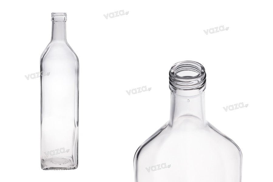 Γυάλινο μπουκάλι 1000 ml διάφανο Marasca με στόμιο PP 31.5 - 20 τμχ