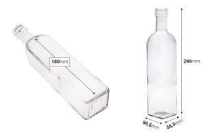 Glasklare Flasche 500 ml Marasca PP 31,5 - 35 Stk-εικόνα_διαστάσεις