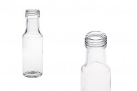 Γυάλινο διάφανο μπουκάλι 100 ml Dorica με στόμιο PP 31.5 - 62 τμχ