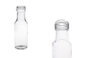 Flacon en verre transparent 100 ml Dorica avec col PP 31,5 - 62 pcs