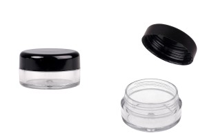 Vasetto da 5ml trasparente con tappo nero-photo_produit
