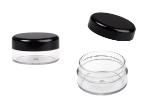 Transparente Acryl- Cremedose 10 ml SAN mit schwarzem Deckel-εικόνα_προϊοντική