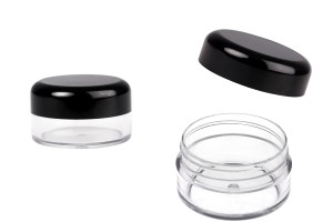 Acryl- Cremedose 15ml mit schwarzem Deckel -Verpackungseinheit: 12 Stücke-1