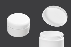 Pot de 50ml acrylique blanc avec couvercle - 12 pcs-produktbild