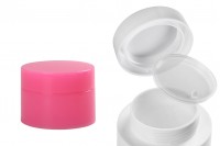 Pot à double fond en plastique de 30ml avec joint intérieur sur le couvercle - 6 pcs