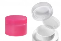 Pot à double fond en plastique de 50ml avec joint intérieur sur le couvercle - 6 pcs