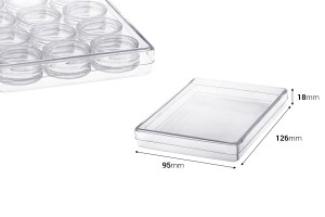 Boîtier transparent en acrylique 95 x 126 x 18 mm-bildabmessungen