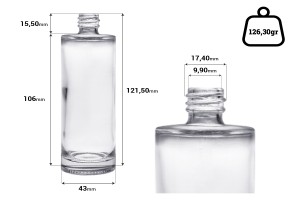 100 ml runde Parfümflasche aus Glas (18/415) – (Mindestbestellmenge: 1 Karton)-2