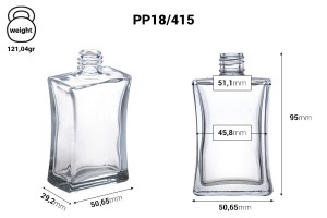 Rechteckiges Parfüm Flakon 50ml 7/50 (18/415)-2