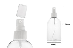 Bouteille PET de 250 ml avec vaporisateur pour matières grasses légères en lot de 12 pièces-εικόνα_διαστάσεις