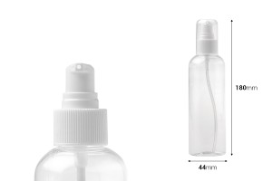 Botiglia in PET 200 ml con erogatore per creme in confezione da 12 pezzi-εικόνα_διαστάσεις