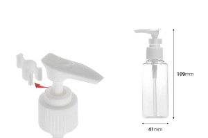 PET-Flasche 100ml mit Pumpe für Schampoo in einer Packung mit 12 Stücken-εικόνα_διαστάσεις
