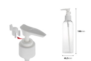 PET-Flasche 200ml mit Pumpe für Schampoo in einer Packung mit 12 Stücken-εικόνα_διαστάσεις