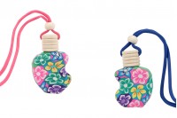 10ml apple shaped fimo car scent diffuser with plastic cap
