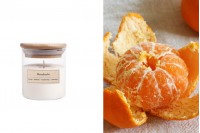Mandarin aromatic soy candle with wooden wick (110gr)