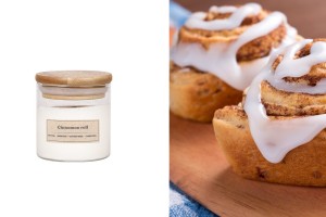 Cinnamon roll Bougie de soja aromatique avec mèche en bois (110gr)-εικόνα_προϊοντική
