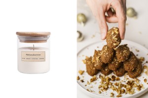 Melomakarono Bougie de soja aromatique avec mèche en coton (110gr)-1