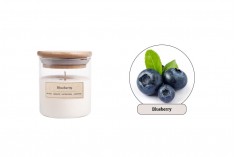 Blueberry Bougie de soja aromatique avec mèche en bois (110gr)