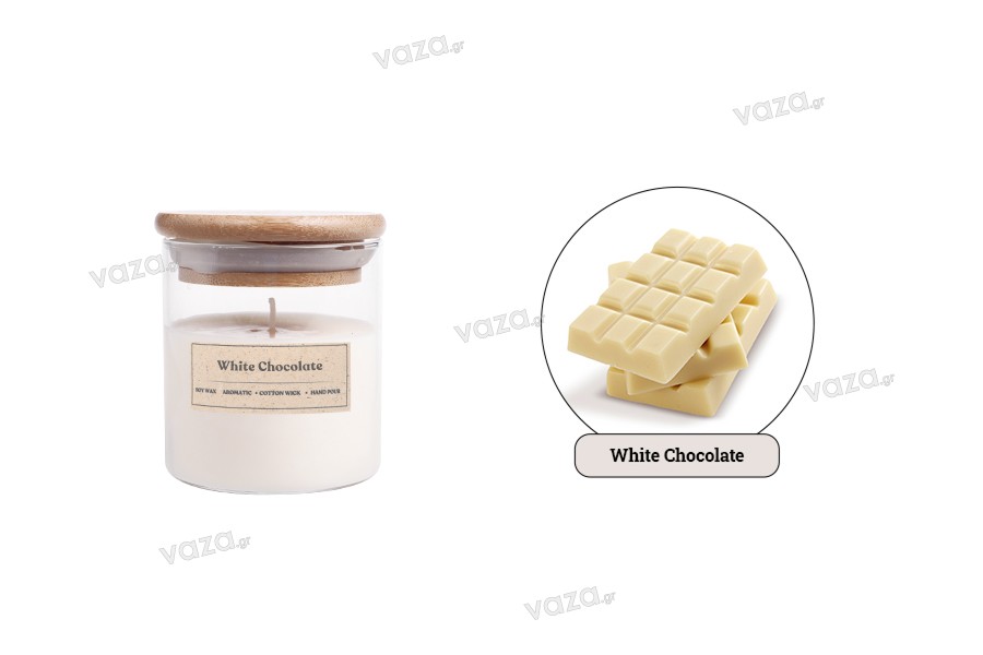 White Chocolate Aromatic soy candle with cotton wick (110gr)