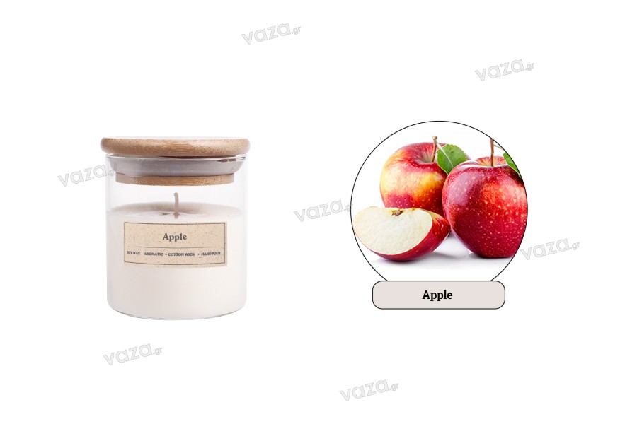 Apple Aromatic soy candle with cotton wick (110gr)