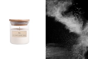 Talc Duftende Sojakerze mit Holzdocht (110 gr)-1