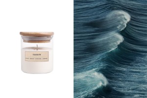 Bougie parfumée au soja avec mèche en coton (110gr)-1