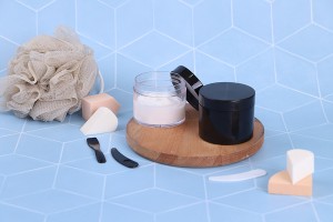 Vasetto acrilico nero da 70 ml per creme con fodera interna in confezione da 12 pz.-bildgruppe