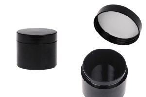 Vasetto acrilico nero da 70 ml per creme con fodera interna in confezione da 12 pz.-produktbild