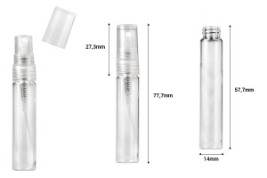 Vaporisateur de parfum 5 ml en verre avec bouchon en plastique - 6 pcs-2
