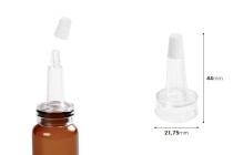 Coperchio in plastica trasparente con punta in silicone - 12 pz Coperchio in plastica trasparente con punta in silicone - 12 pz-imazh_dimensione