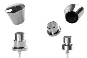 Vaporisateur avec bouchon argenté pour flacons de parfum avec fermeture de sécurité « Crimp » 15 mm-1