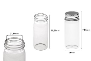Mini Flasche mit Aluminium Deckel 30ml in einer Packung mit 12 Stücken-2