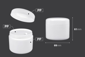 Plastic jar 100 ml white with plastic gasket-2