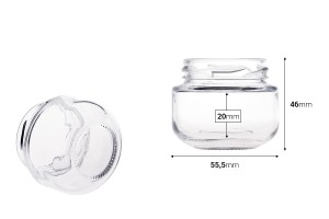 Vasetto in vetro da 65 ml* per creme-dimensioni_immagine