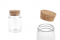 Faveur en forme de petite bouteille de 40 ml avec bouchon pour mariage et baptême 37 x 56 mm - 12 pcs 