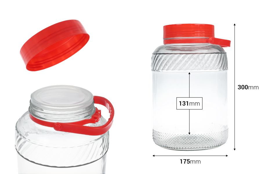 Pot de 5litres pour le stockage des aliments et des boissons Pot de 5litres pour le stockage des aliments et des boissons-dimensioni_immagine