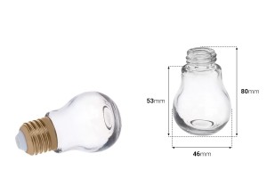 Bouteille en verre en forme de lampe spéciale 40 ml - sans bouchon-2