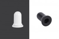 White matte rubber head for 5ml to 100ml droppers