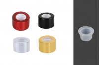 Cap for air freshener bottles PP28 with a plug and a socket for sticks