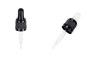 Pikatore 15 ml me kapak sigurie të ngushtë në ngjyrë të zezë dhe pipetë të zezë ose transparente – në paketim individual-imazh_produkt