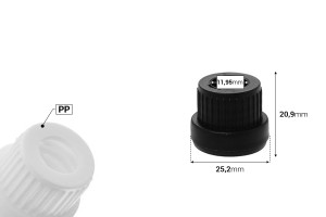 Breiter Plastiksicherheitsverschluss für Pipetten 5 ml bis 100 ml in weiß oder schwarz-εικόνα_διαστάσεις