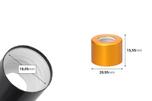 Kapak alumini për pikatore nga 5 deri 100ml në ngjyra të ndryshme-εικόνα_διαστάσεις