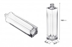 Bottiglia di profumo in vetro da 100 ml con corpo quadrato 18/415