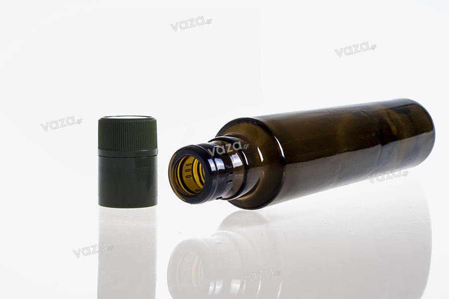 Bottiglia in vetro Uvag per olio d'oliva e aceto da 250 ml con collo per tappo di sicurezza 1031/47 (tipo Guala).