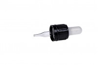 Compte-goutte - Pipette pointue en verre 5 ml en pack individuel (bouchon inviolable noir - tétine transparente)