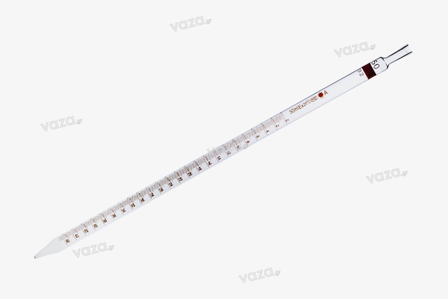 Graduated Glass Pipette 50 Ml Calibrated To Deliver Measuring Tubes