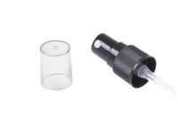 Black plastic mist spray pump for 18/410 bottle neck