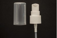 Plastic pump for creams with entire transparent lid-spout PP20